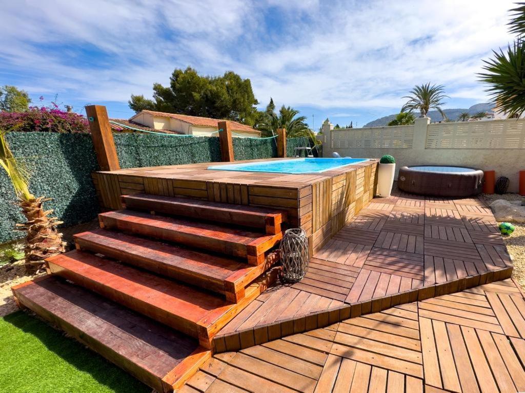 Calpe Chalet Privado Piscina A 5Min De La Playa Y Centro Jacuzzi Barbacoa Wifi Aire المظهر الخارجي الصورة
